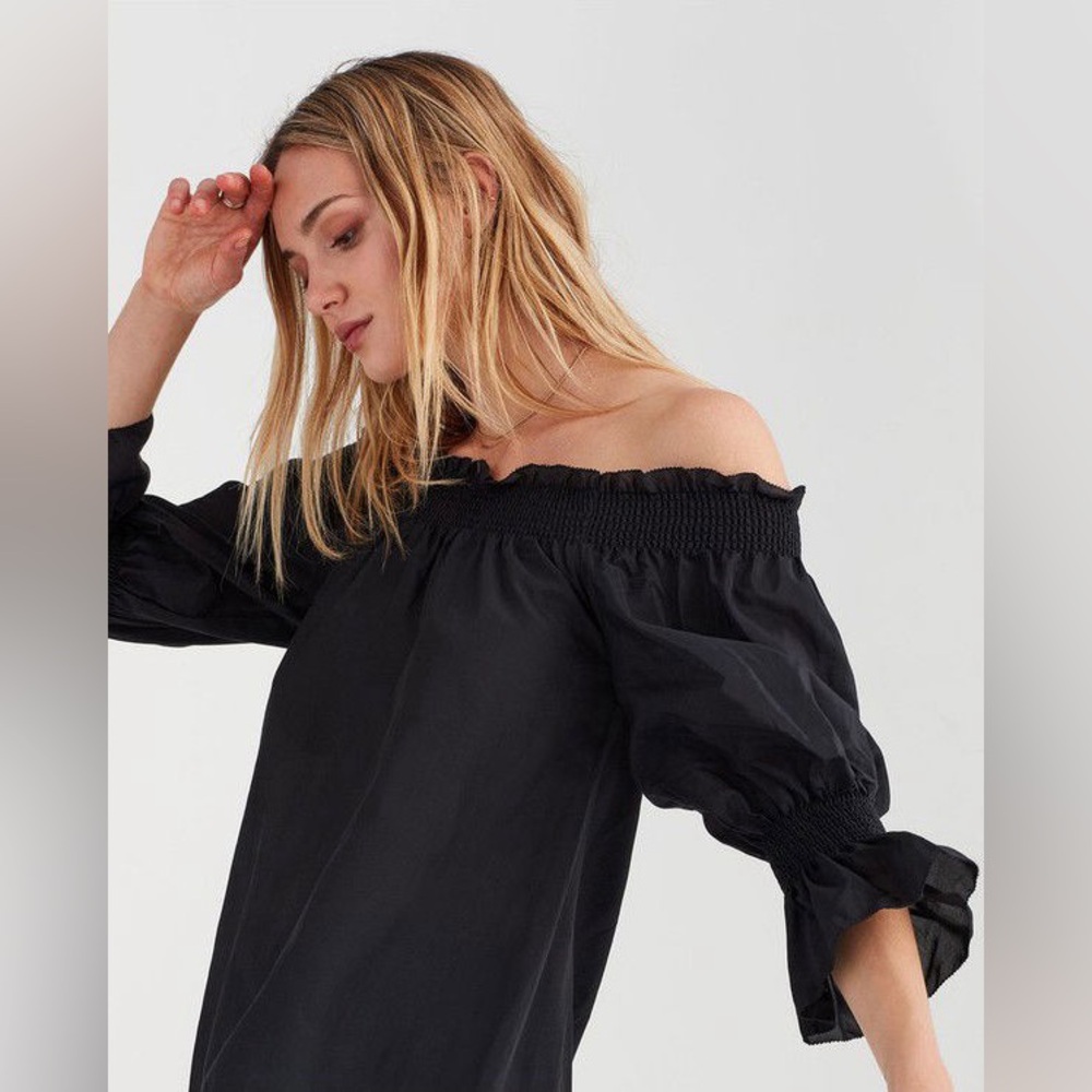 7 For All Mankind Elegant Black Blouse - Picture 2 of 10